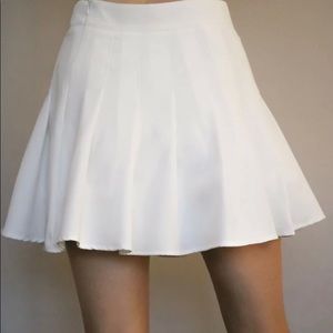White tennis skirt